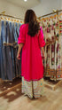 Long Pink Kurta With Printed Pant